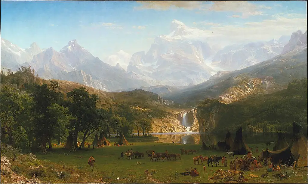 Lander's Peak in Detail Albert Bierstadt